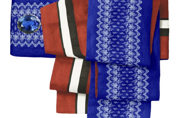 半幅帯（サファイア）　SAK-HNOP210423