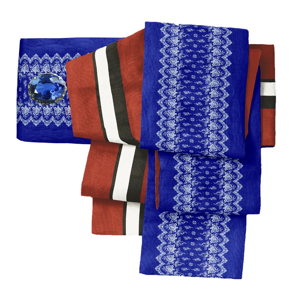 半幅帯（サファイア）　SAK-HNOP210423