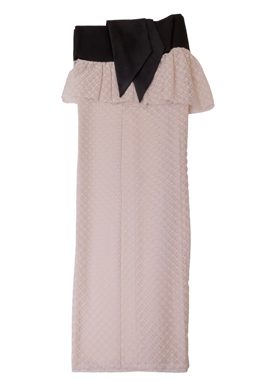 SAK-KMCFS20250613　クロス着物　フリルスカート（ラッセルレース・エクリュ）