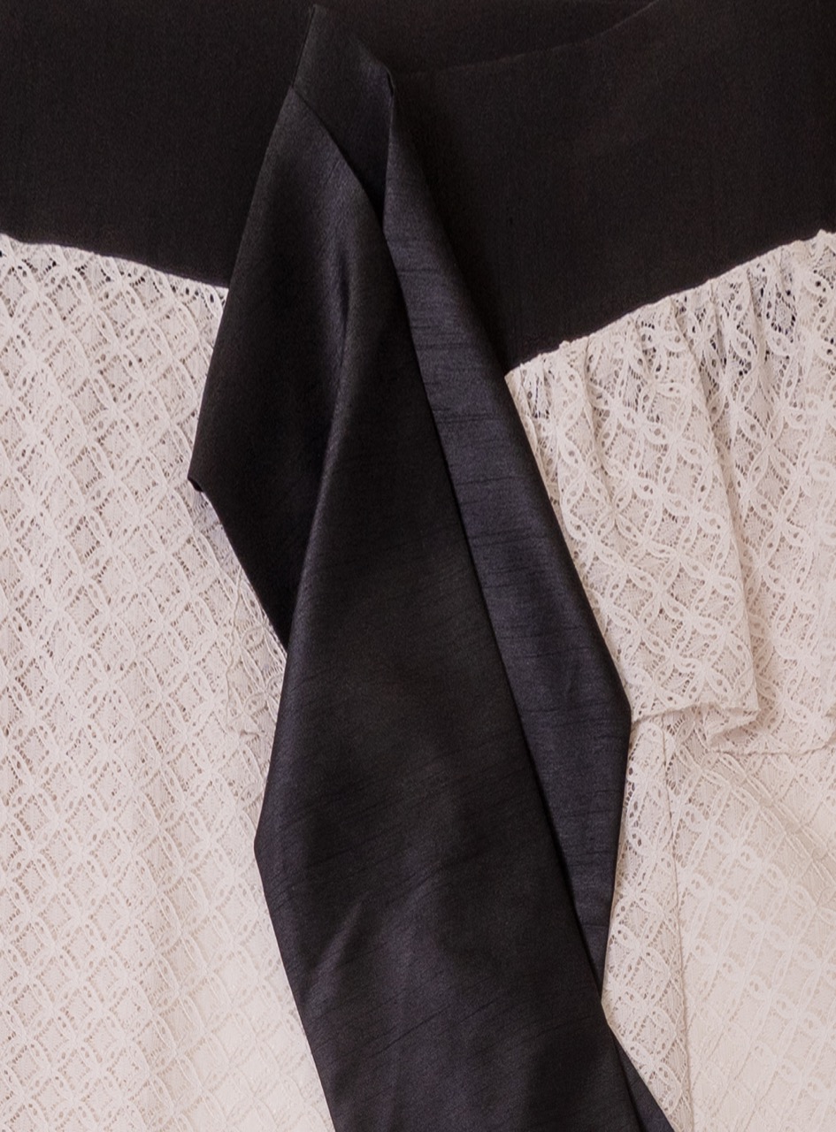 SAK-KMCFS20250613　クロス着物　フリルスカート（ラッセルレース・エクリュ）