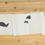 さくオリジナル柄半衿　うさぎ・薄いグレー　SAK-HE006a