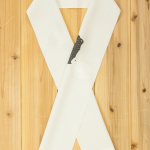 さくオリジナル柄半衿　うさぎ・薄いグレー　SAK-HE006a