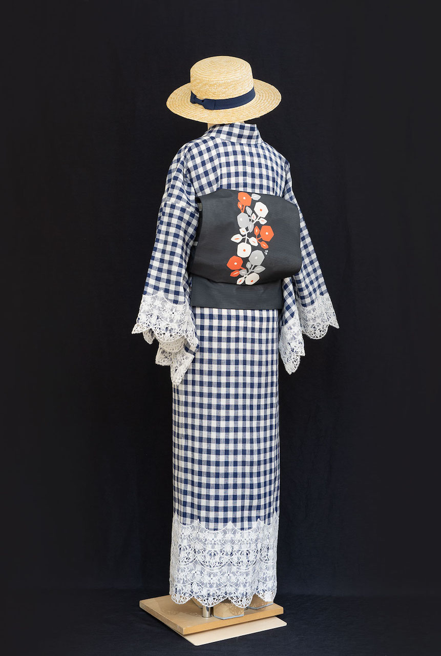 絽名古屋帯 花と蝶（トリコロール）sSNB60905 即納品 | 【即納品