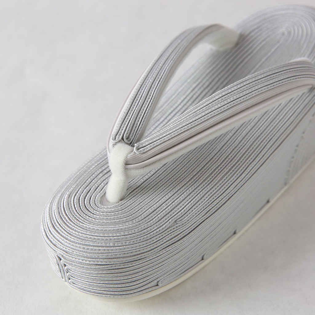 コード刺繍草履(シルバー) 　SAK-ks-01-3