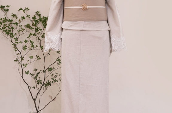 フレームレース着物(アイボリー)　SAK-KMFL20200730