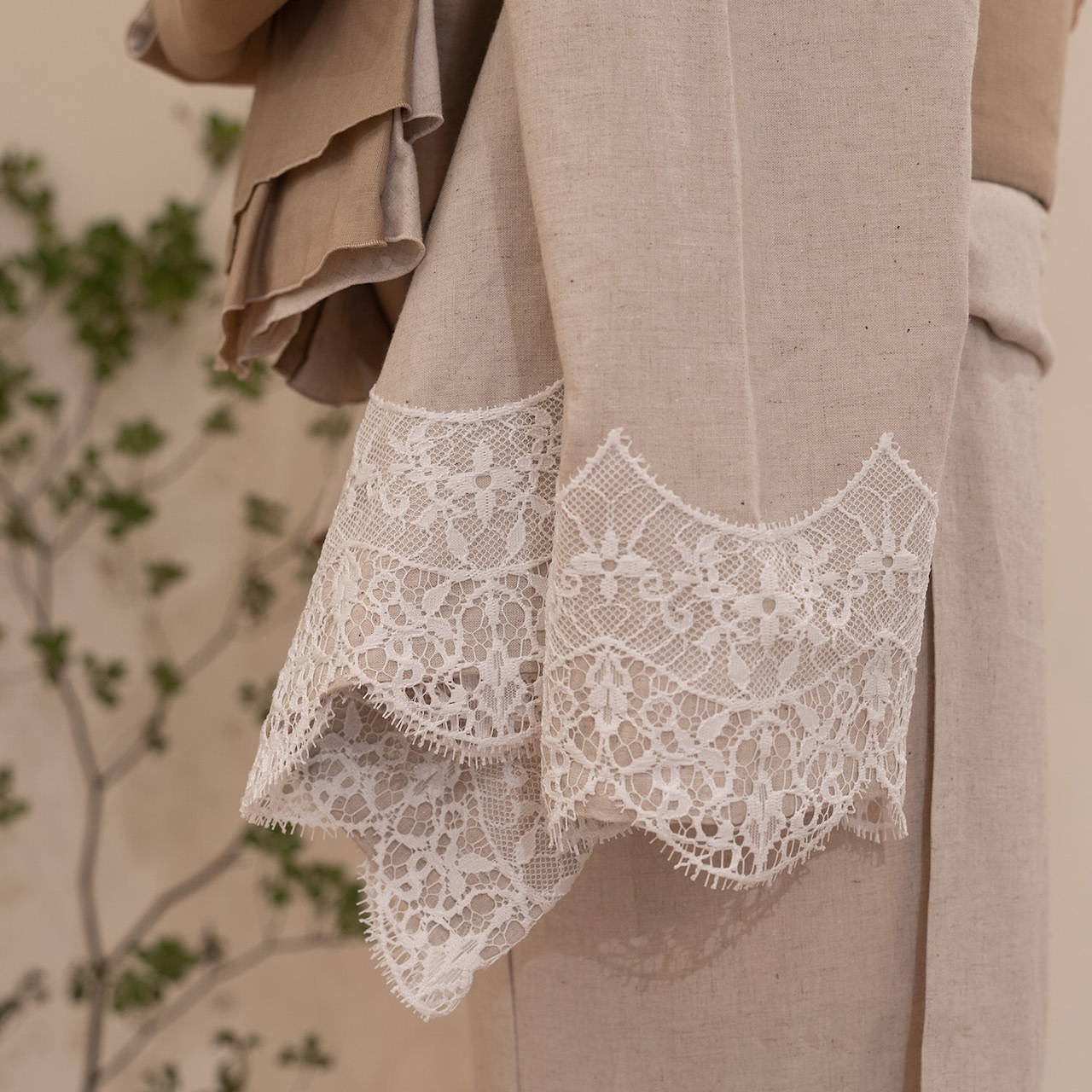 フレームレース着物(アイボリー)　SAK-KMFL20200730