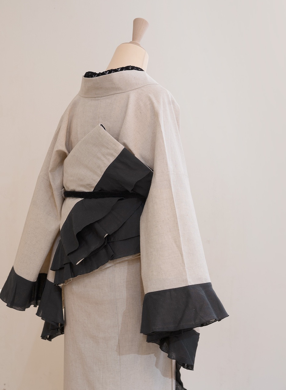 フリルリバーシブル京袋帯（バイカラー）　sSAK-OKF171101　即納品