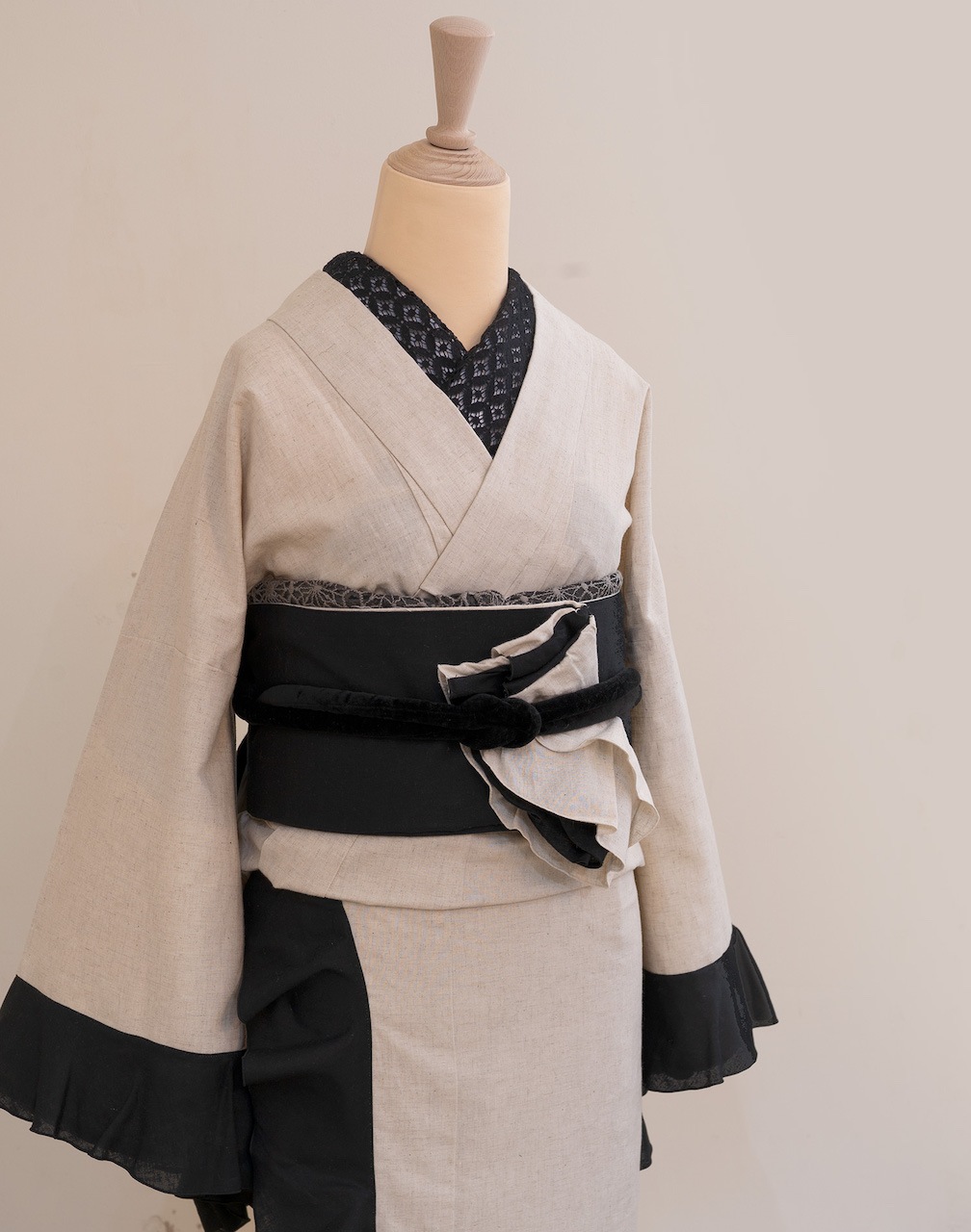 フリルリバーシブル京袋帯（バイカラー）　sSAK-OKF171101　即納品