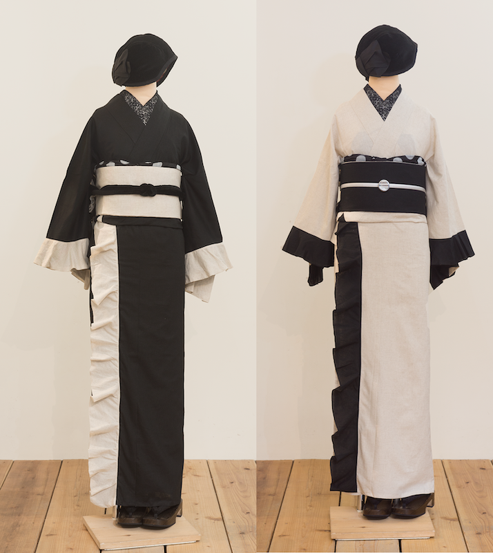 フリルリバーシブル京袋帯（バイカラー）　sSAK-OKF171101　即納品