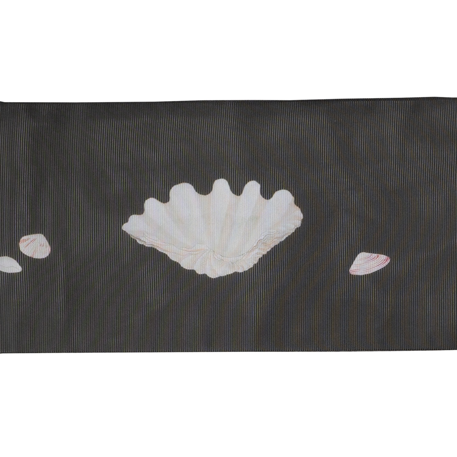 即納品 名古屋帯・絽（朝凪/墨黒）　sSAK-ONPR190401