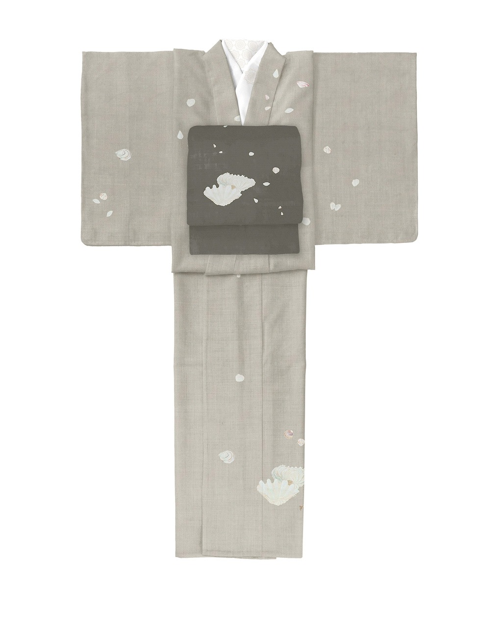 即納品 名古屋帯・絽（朝凪/墨黒）　sSAK-ONPR190401