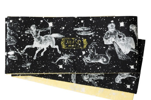 即納品　半幅帯（プラネタリウム（黒））　SAK-HNOP200402