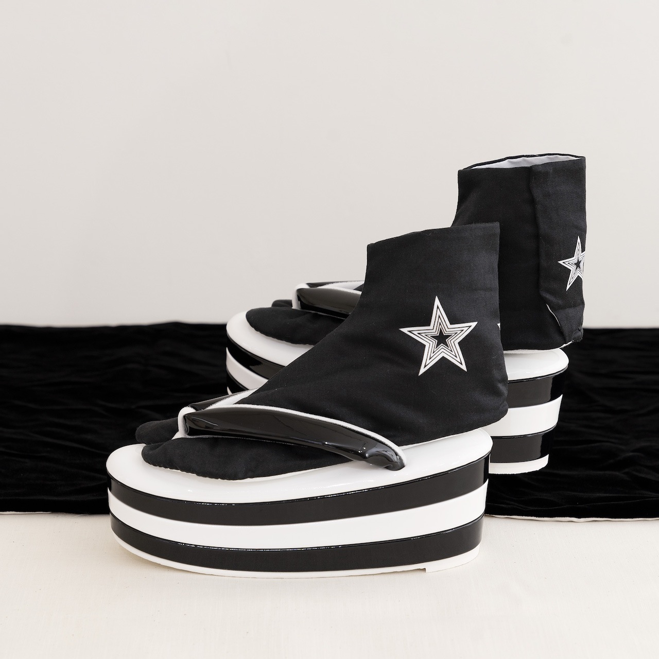 ハイカットウェッジソール草履(ホワイト) SAK-Ks05-001