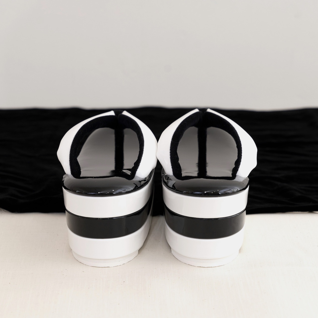 ハイカットウェッジソール草履(ブラック) SAK-Ks05-002