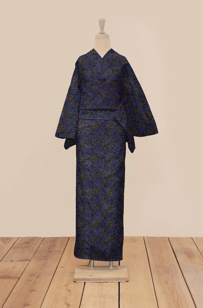 即納品　半幅帯（ラピスラズリ）　SAK-HNOP210426