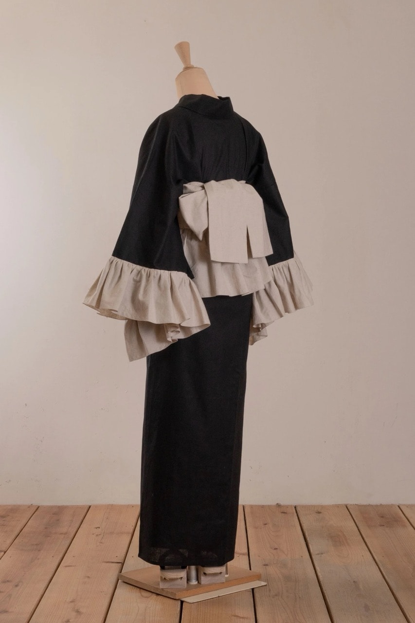 フード付きマント キュプラツイル＆シルックサテン 270度サークル 着丈