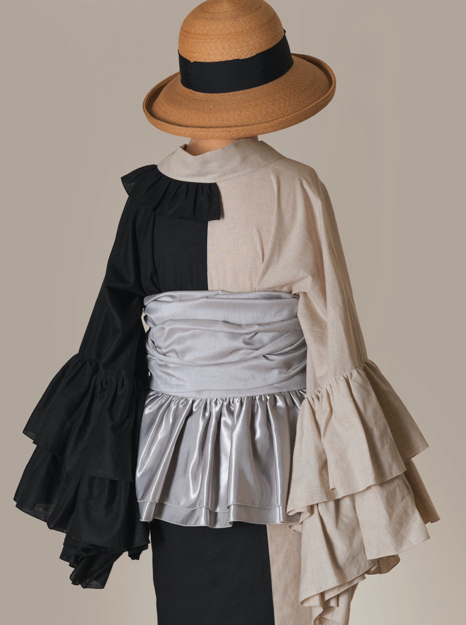 SAK-KMDF20220630 ダブルフリル着物（バイカラー）