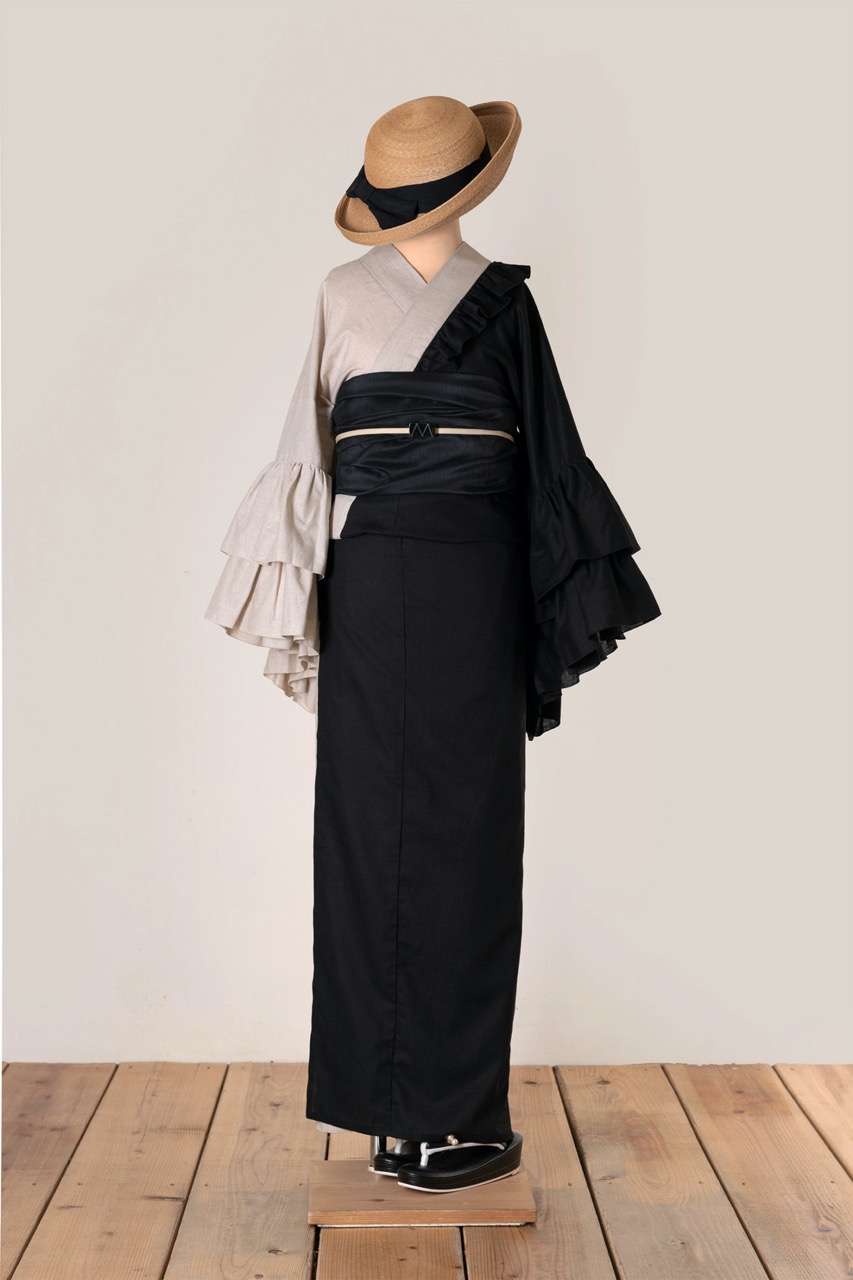 SAK-KMDF20220630 ダブルフリル着物（バイカラー）
