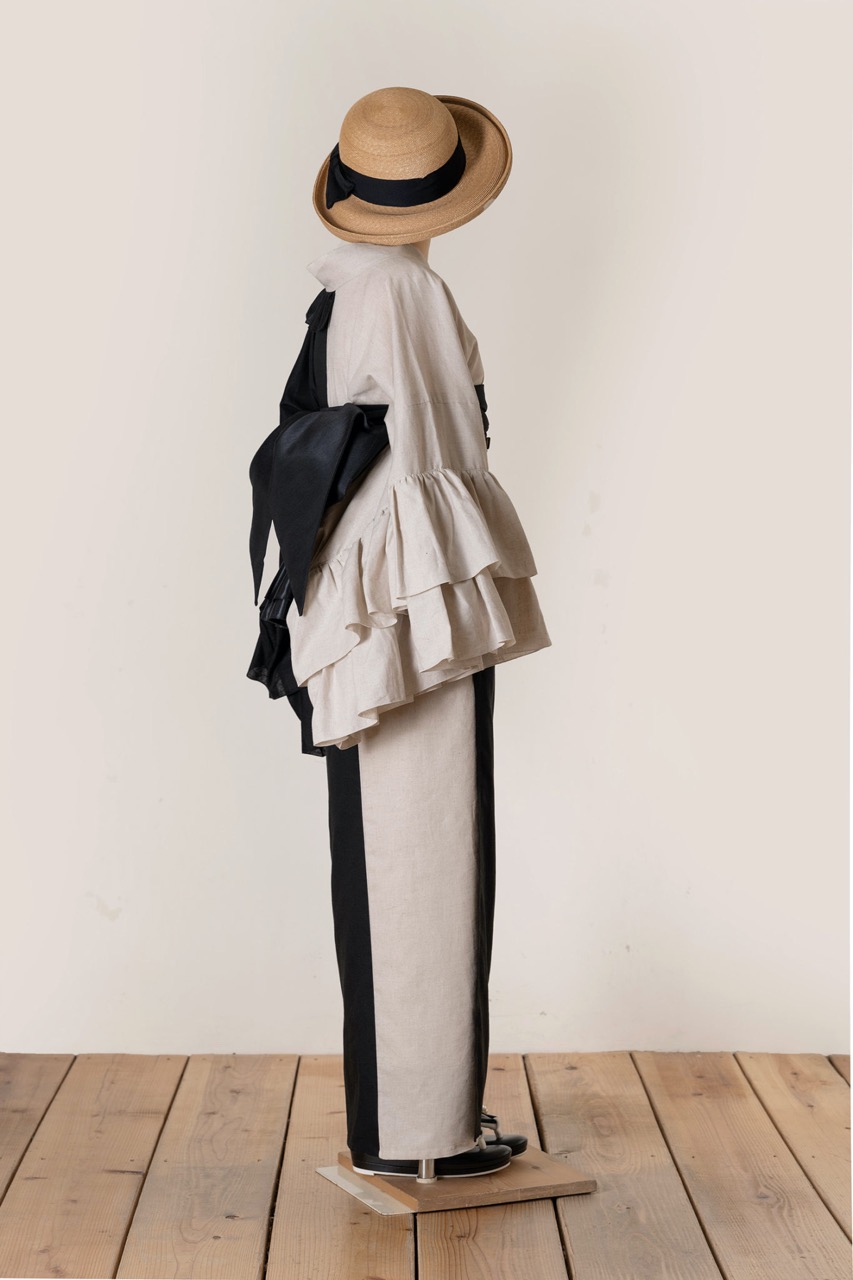 SAK-KMDF20220630 ダブルフリル着物（バイカラー）