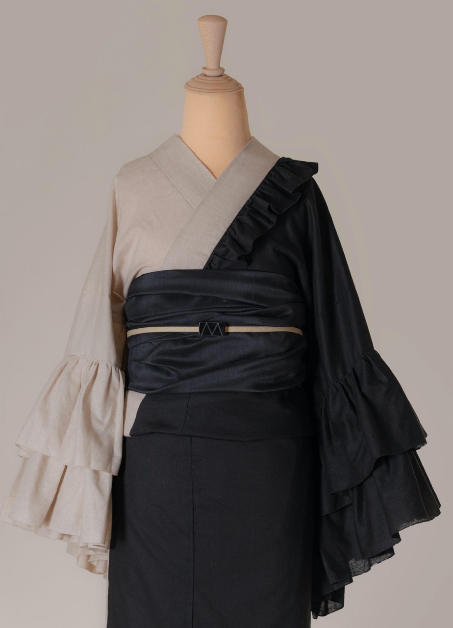 SAK-KMDF20220630 ダブルフリル着物（バイカラー）