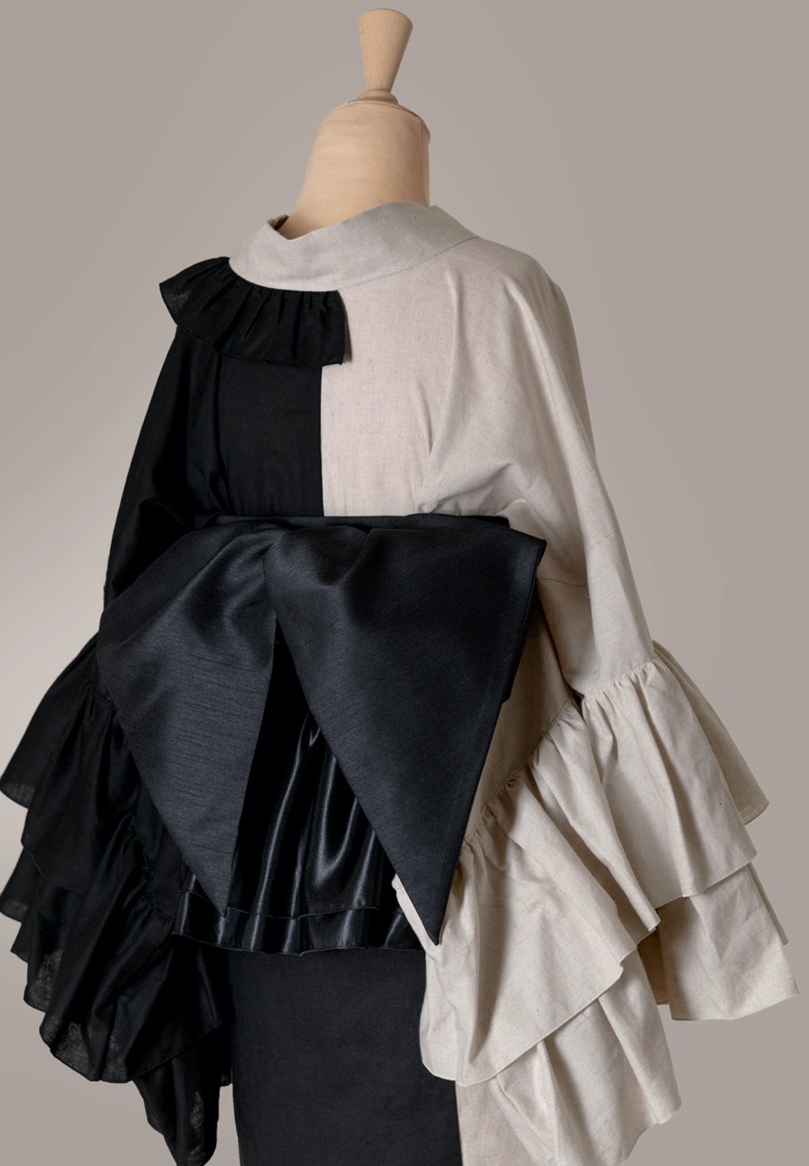 SAK-KMDF20220630 ダブルフリル着物（バイカラー）