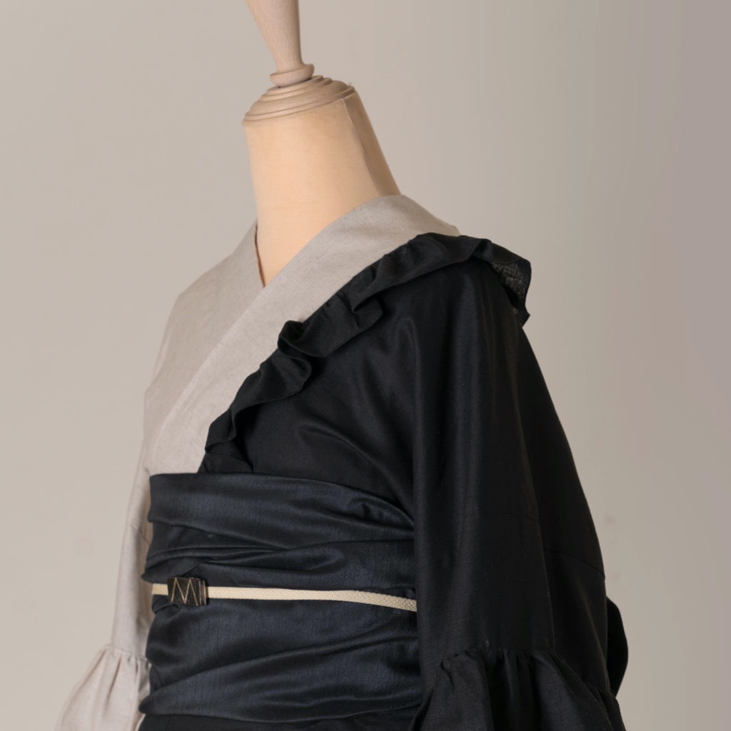 SAK-KMDF20220630 ダブルフリル着物（バイカラー）