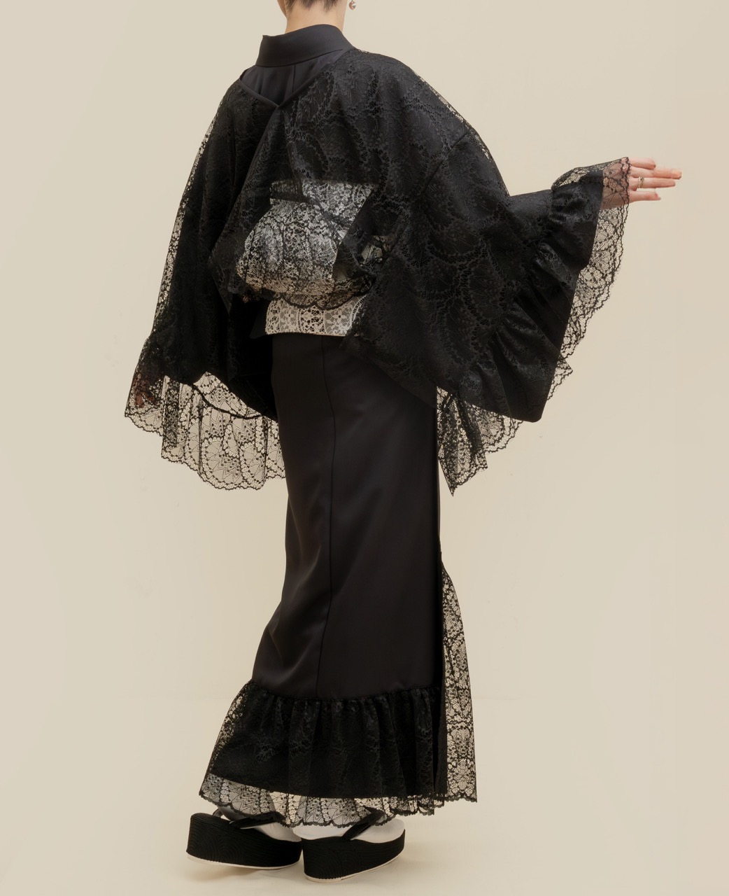 レースアクセサリー着物(ブラック)SAK-KMLA20251011