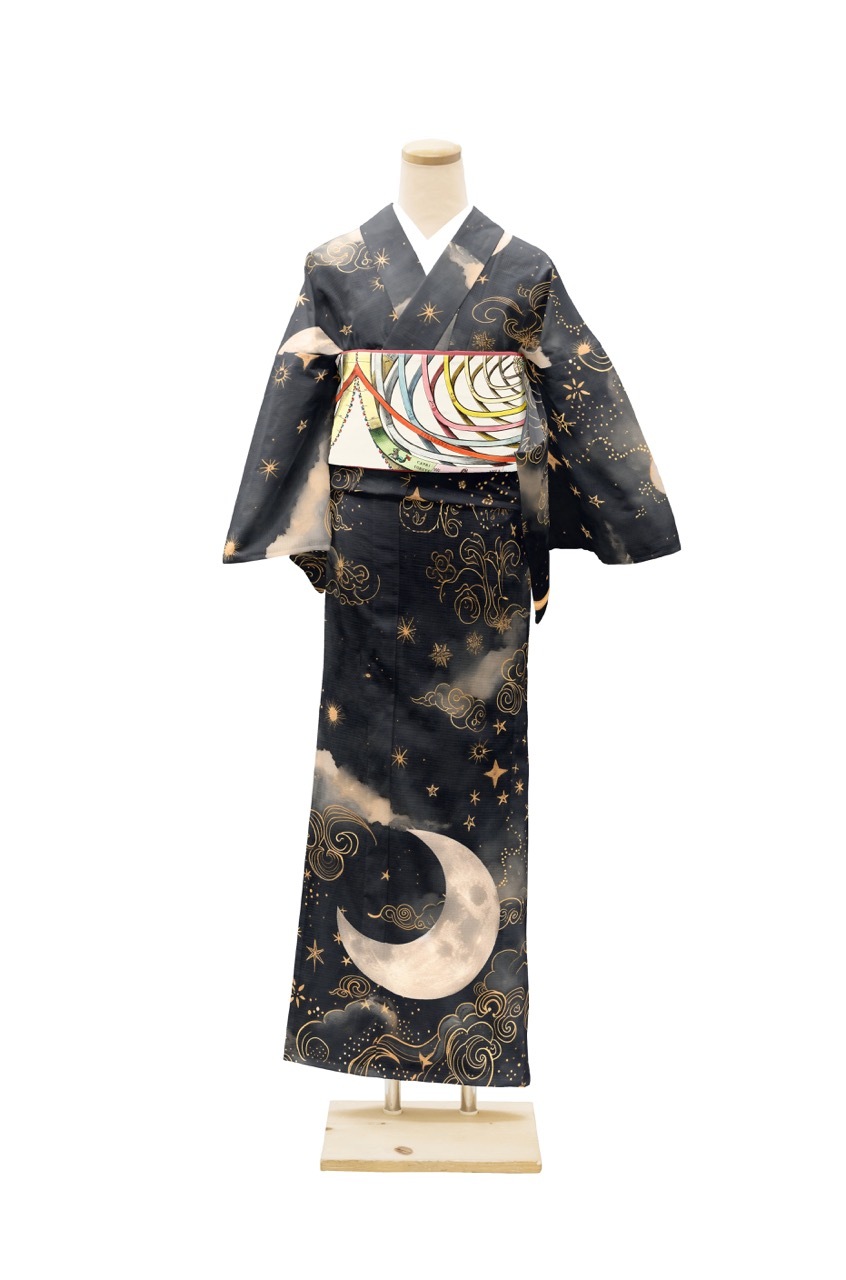 仮絵羽訪問着金駒刺繍楓くすみカラーグリーン伊と幸着物024a d