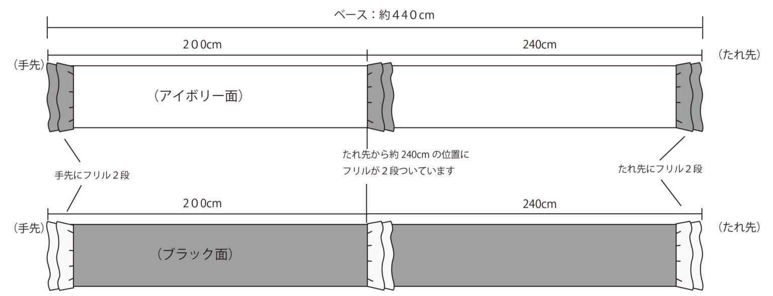 フリルリバーシブル袋帯（バイカラー）　SAK-OFF210112