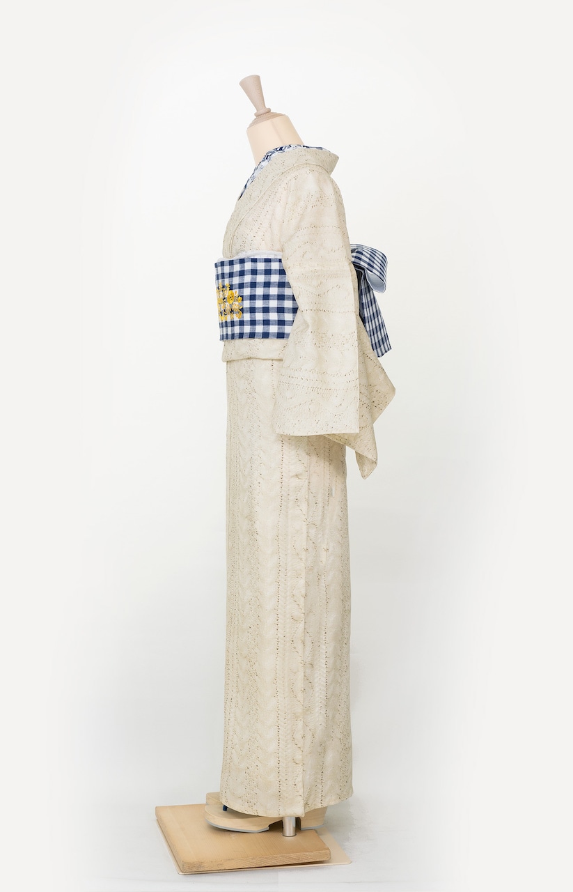 ウール(単衣)着物（アランニット）　SAK-WKM20181118