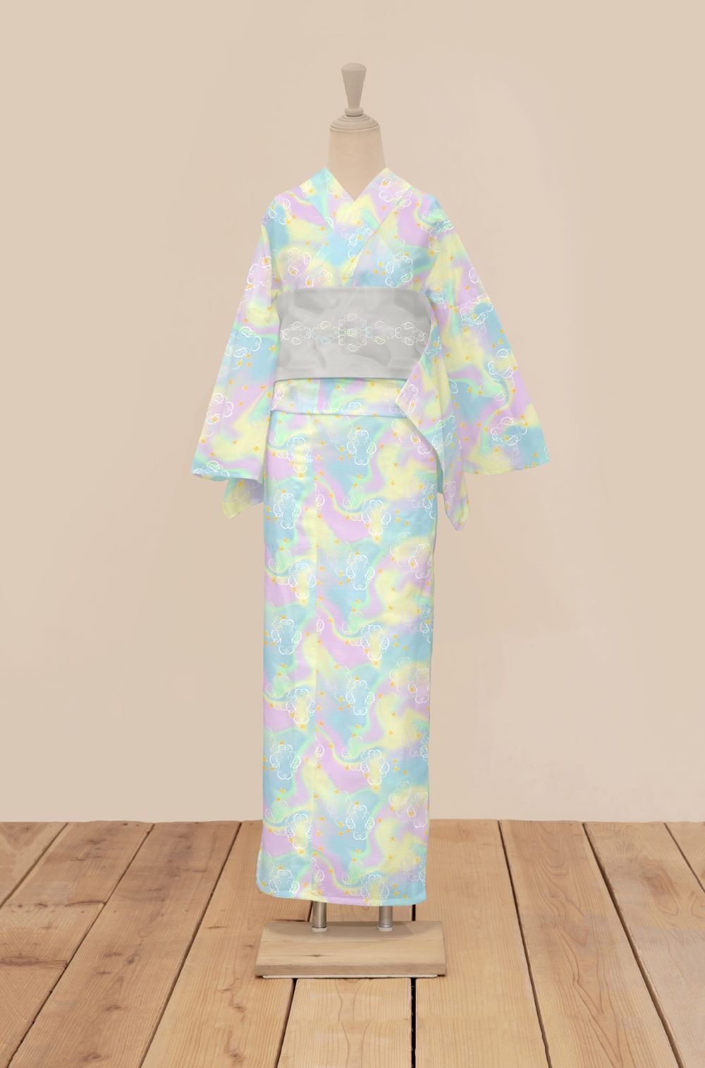 即納品　半幅帯（オパール）　SAK-HNOP210424