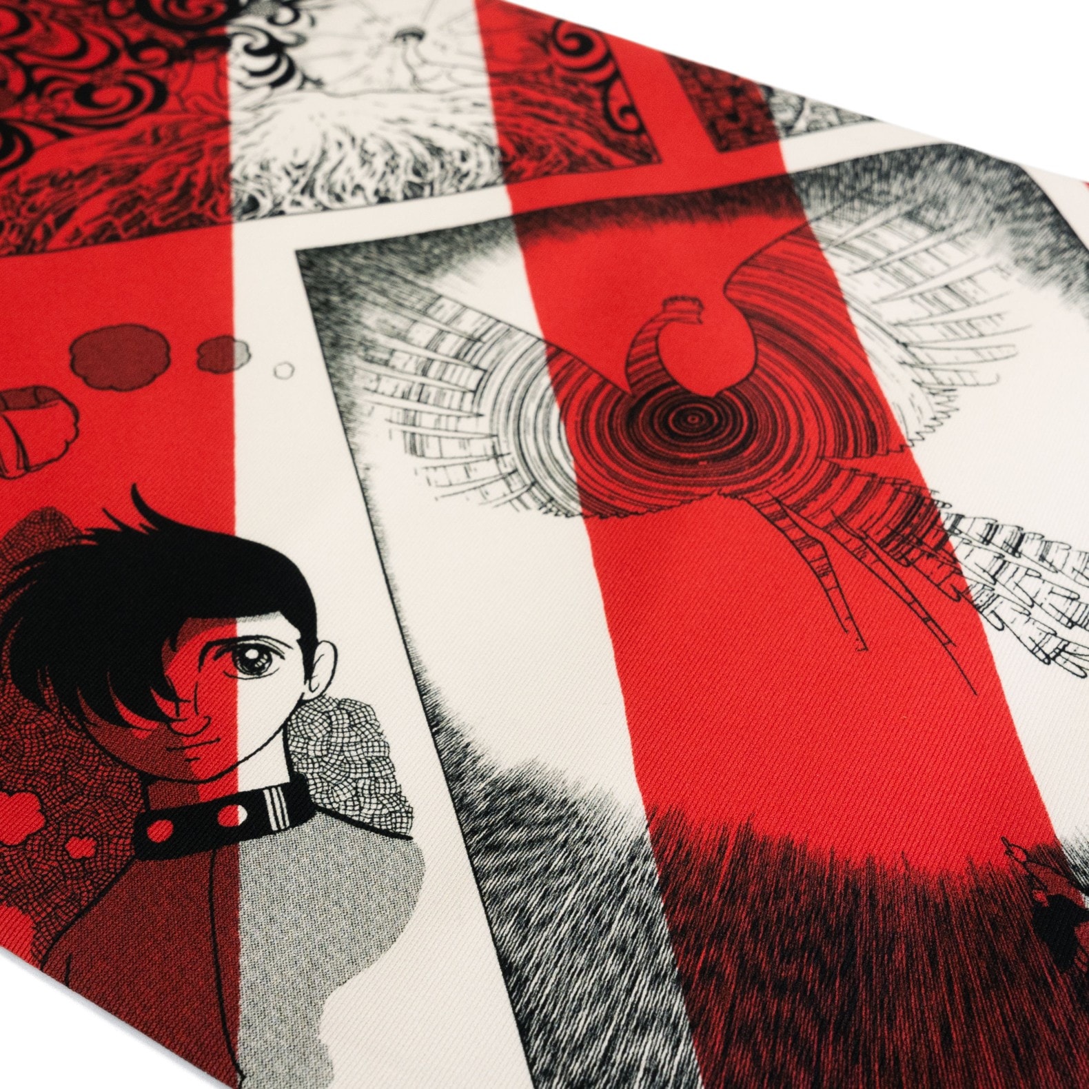 火の鳥名古屋帯 赤斜めストライプ | 火の鳥 きもの 帯 | ゴフクヤサン