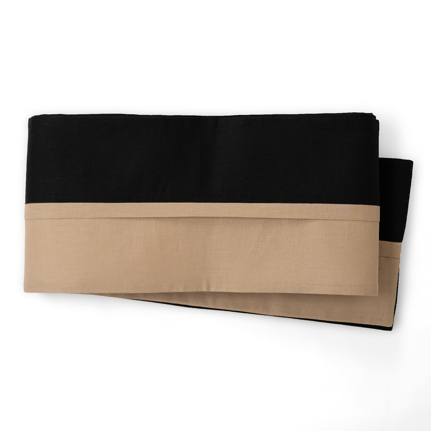半幅帯　タック（ブラウン×ブラック）　SAK-HNOT200533　即納品
