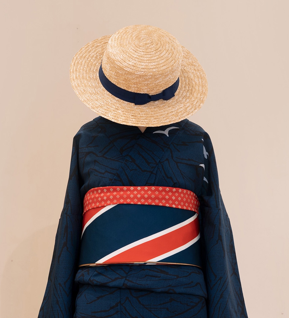 半幅帯 ※美品 KYOETSU 半幅帯 oluza 日本製 リバーシブル 長尺 ロング