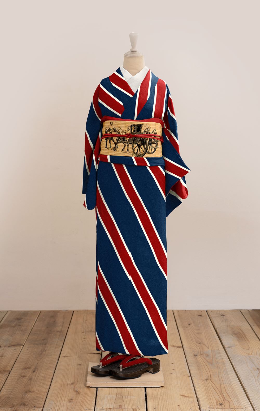 半幅帯（レジメンタルストライプ（トリコロール）） SAK-HNOP181125