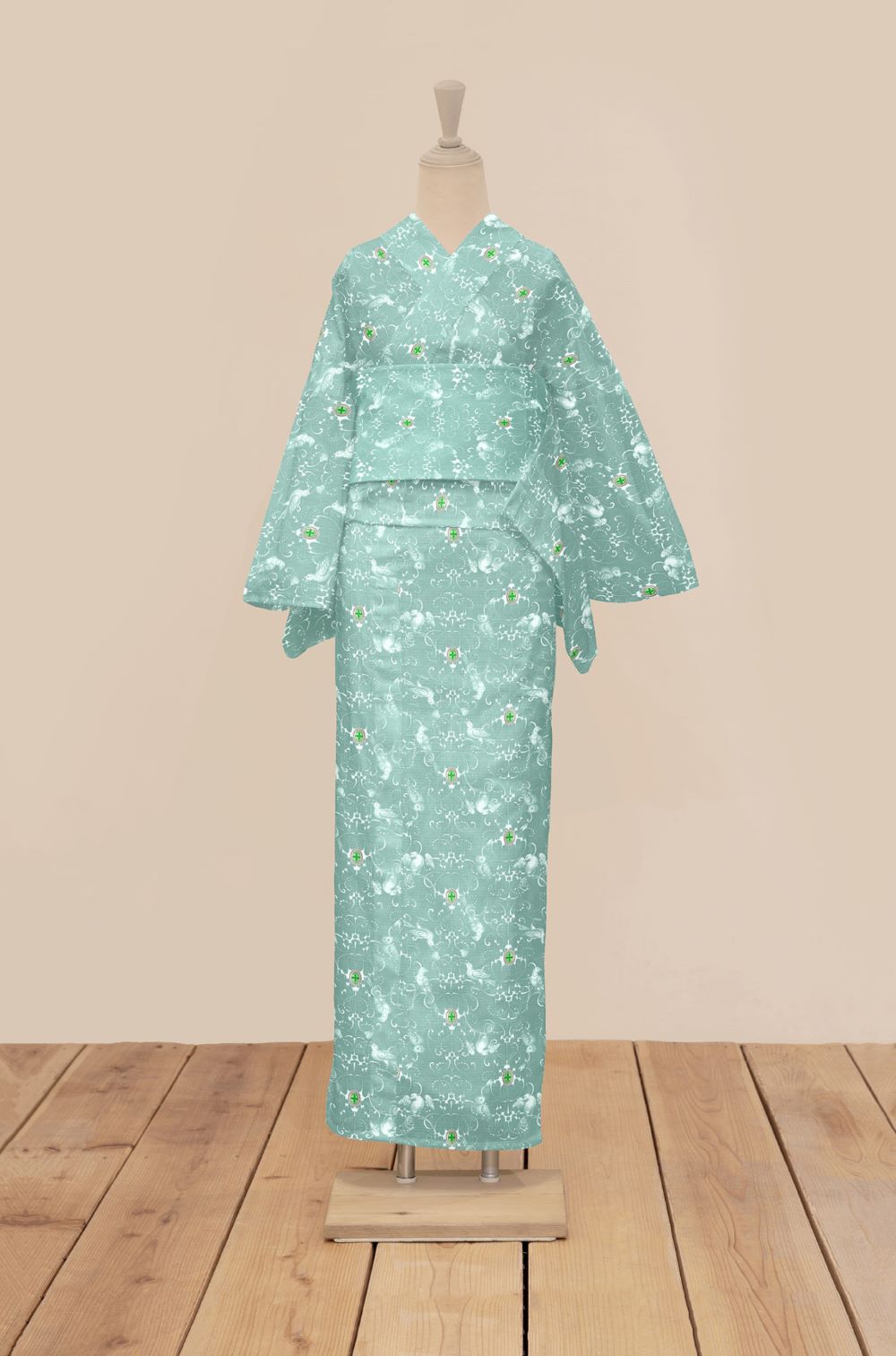 半幅帯（エメラルド）　sSAK-HNOP210419　即納品