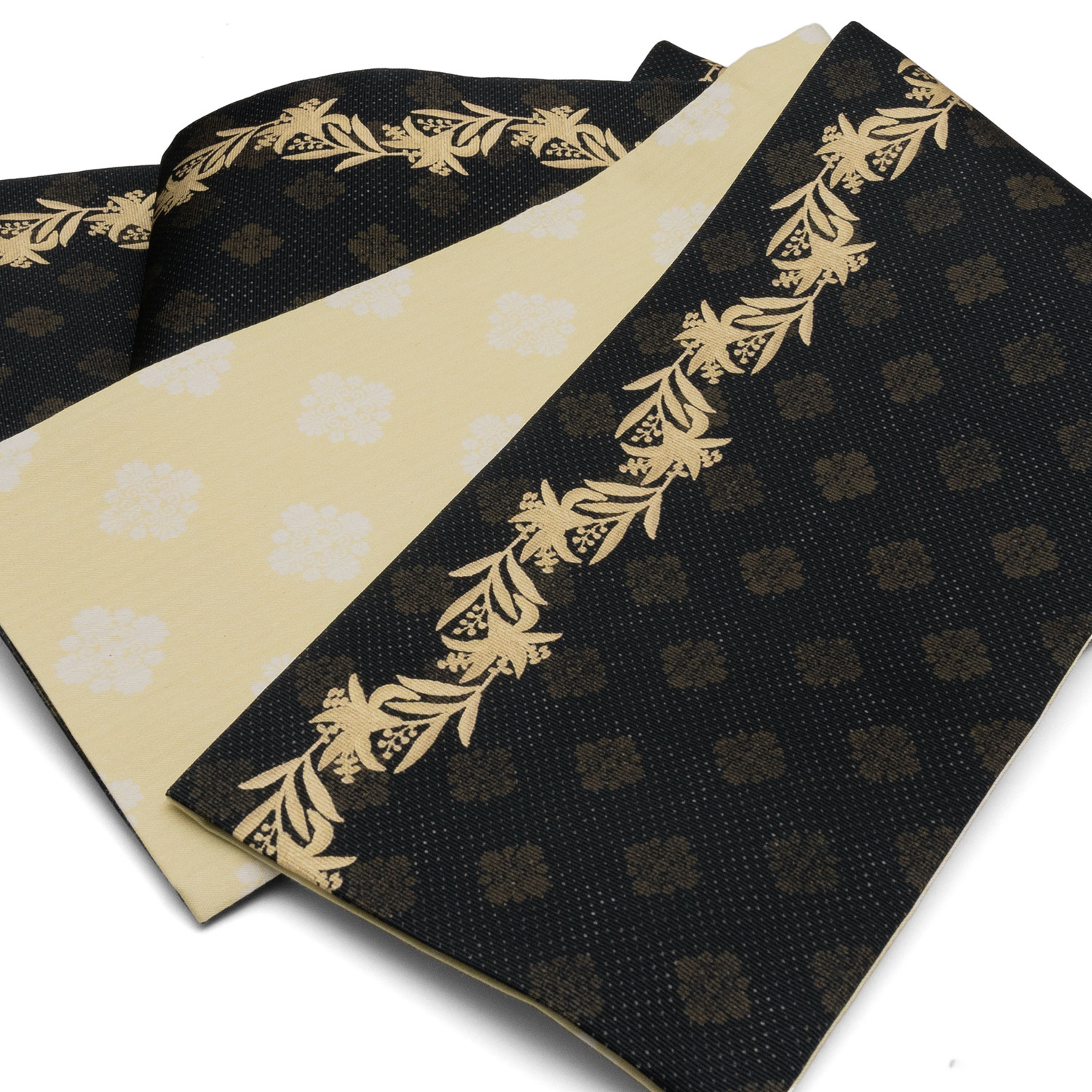 即納品　半幅帯（リトルリリー（ブラウン））　SAK-HNOP191018