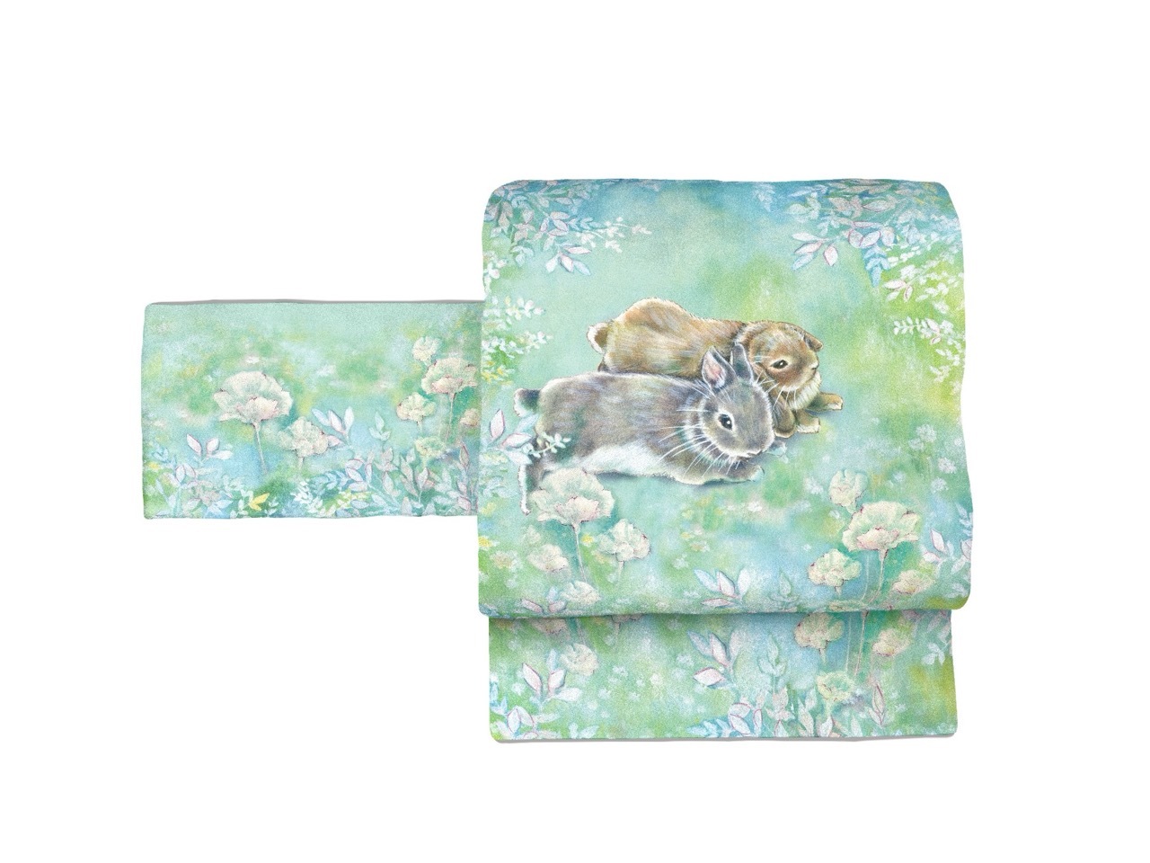 京袋帯 lapin24042104 森のうさぎたち