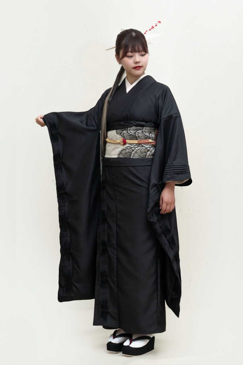 ピンタック振袖　SPUR（ブラック）　SAK-KMPTFB260211
