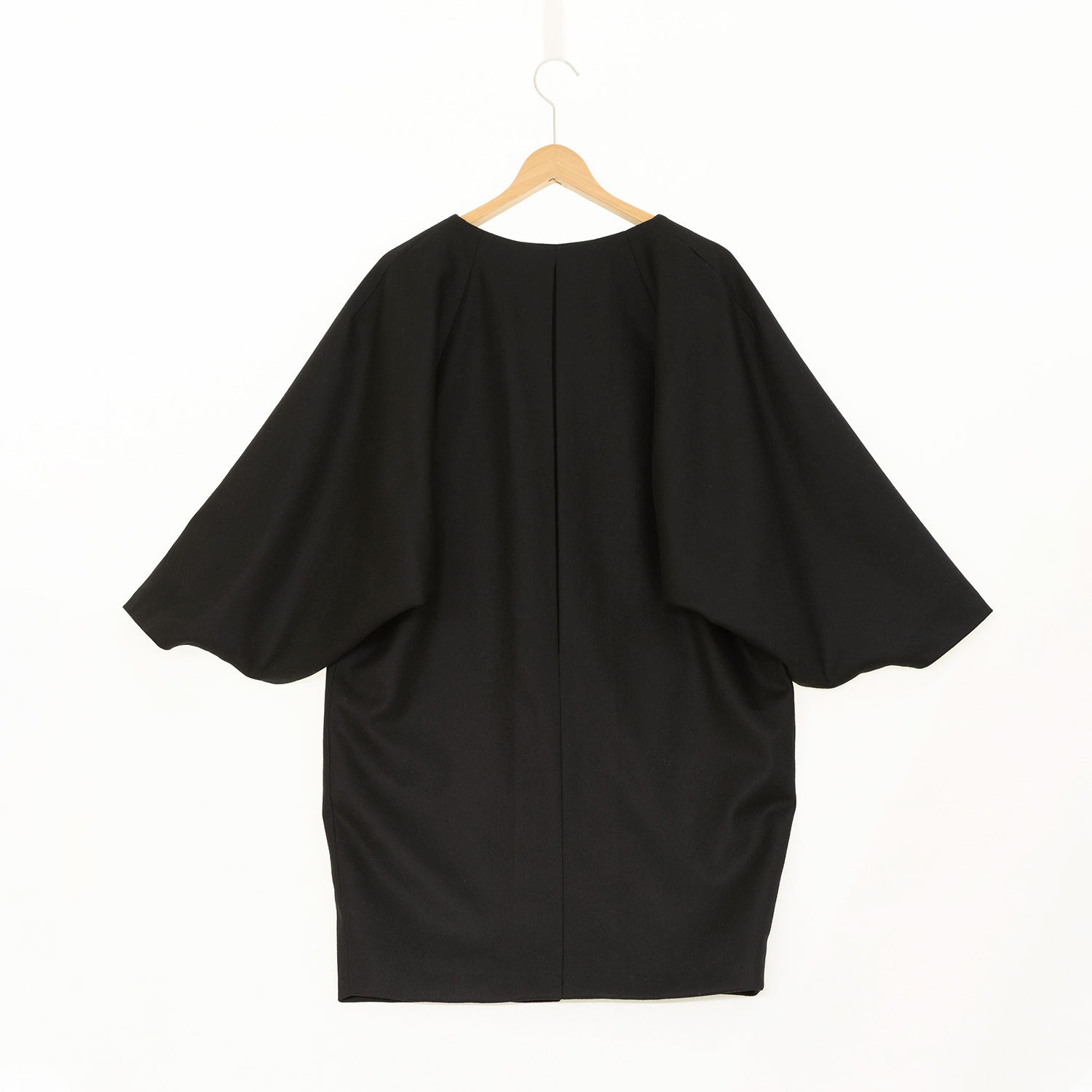 即納品　ノーカラーコート（ブラック）s-SAK-NCC181213