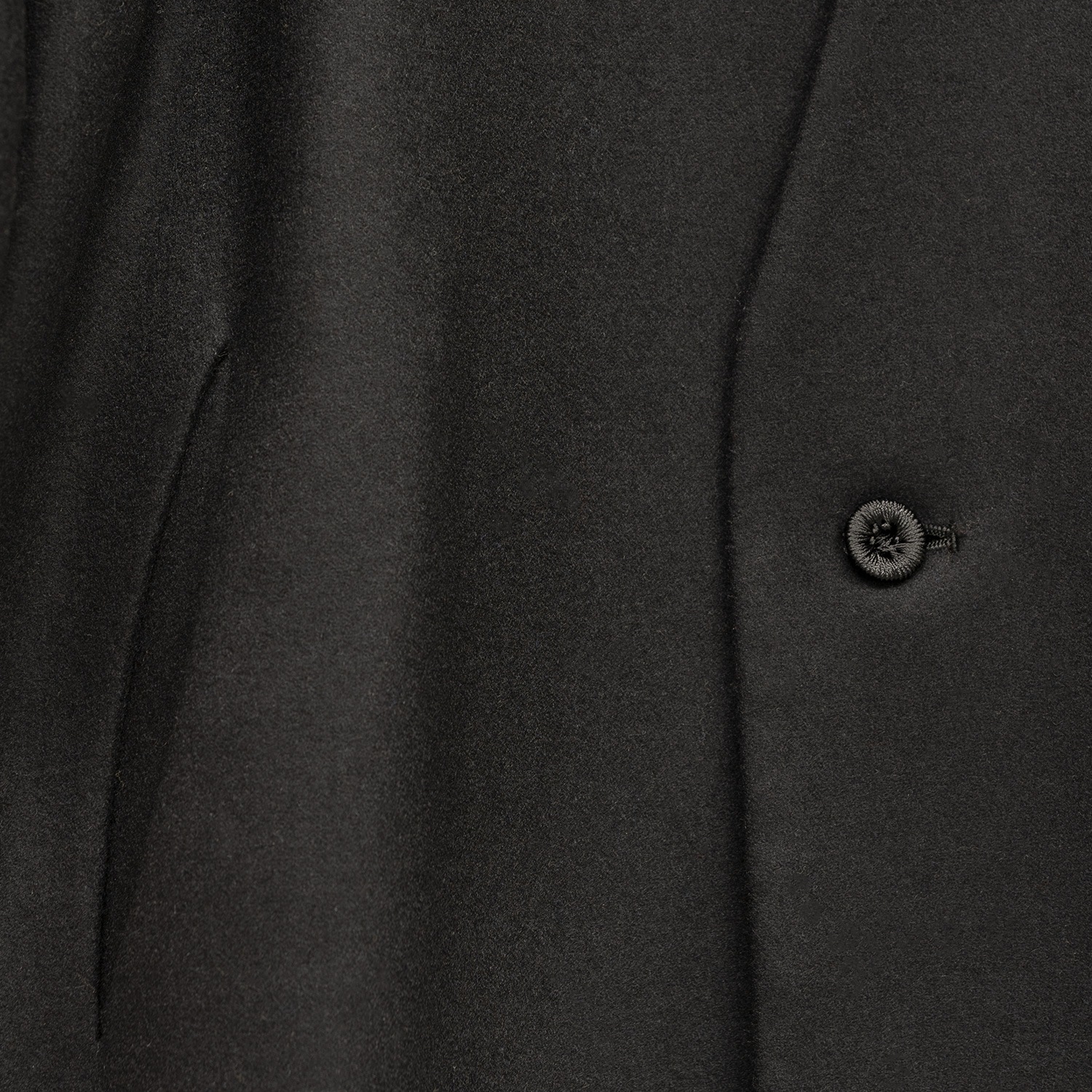 即納品　ノーカラーコート（ブラック）s-SAK-NCC181213