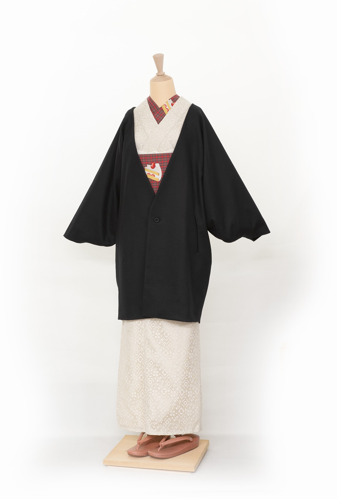 即納品　ノーカラーコート（ブラック）s-SAK-NCC181213