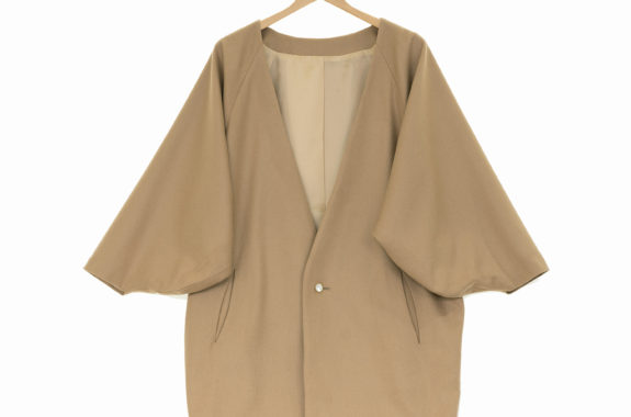 ノーカラーコート（キャメル）s-SAK-NCC181212　即納品