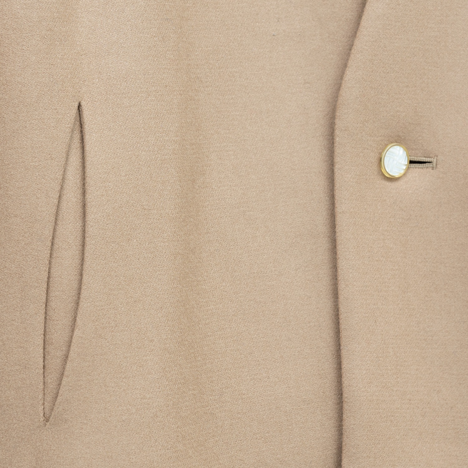 ノーカラーコート（キャメル）s-SAK-NCC181212　即納品