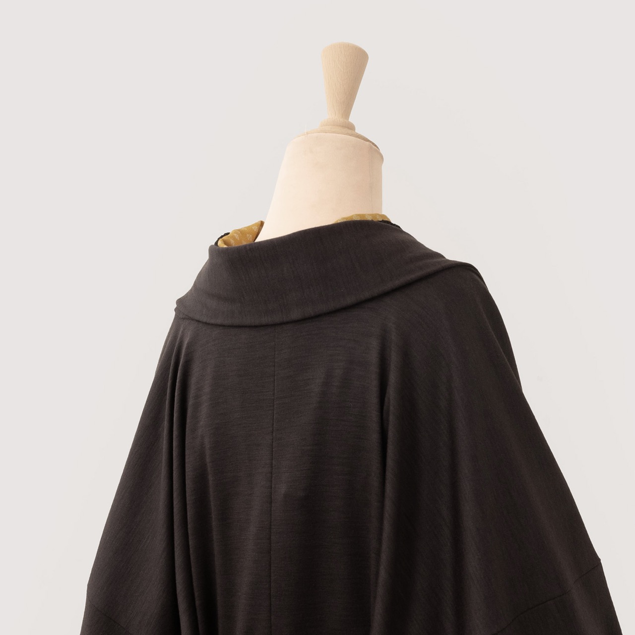 ニットフリル羽織ロング（ダークブラウン）SAK-FHANL 241124 | さく