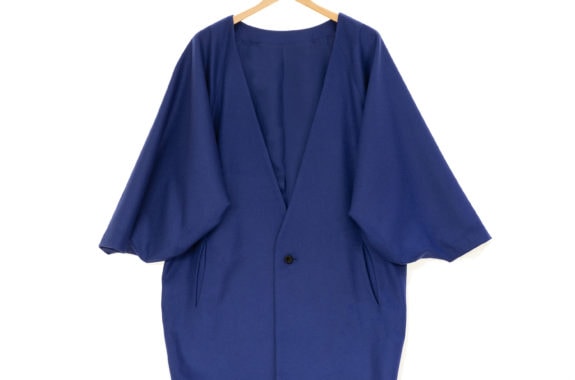 ノーカラーコート(ブルー)s-SAK-NCC181211 即納品