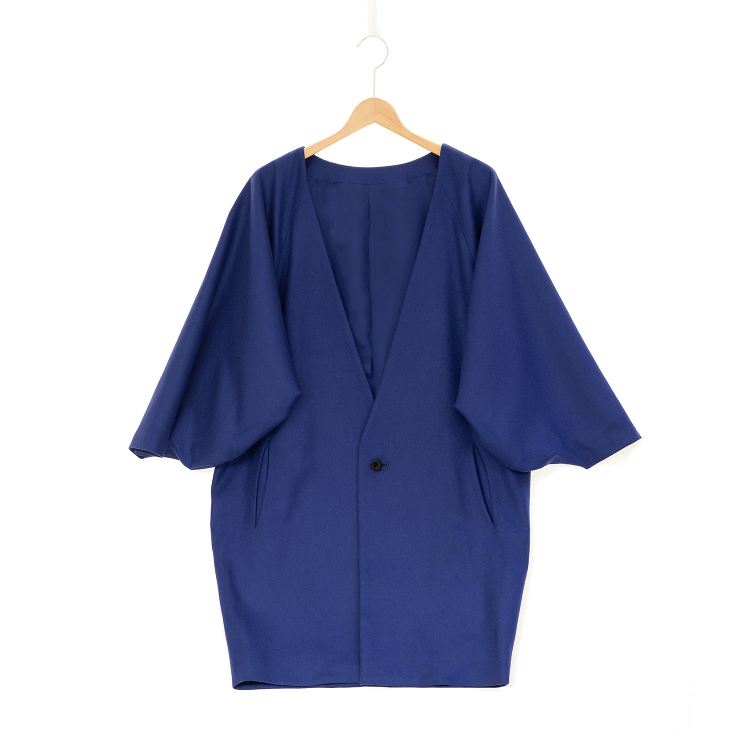 ノーカラーコート(ブルー)s-SAK-NCC181211 即納品