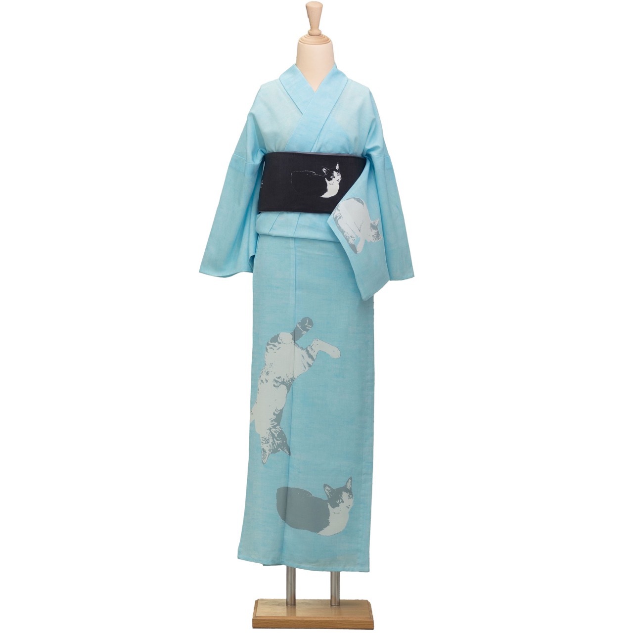 即納品 セオα夏着物・浴衣（キジトラ猫）　sSAK-SK40301b