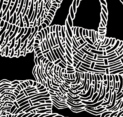 かご柄半襟 SAK-HE002L