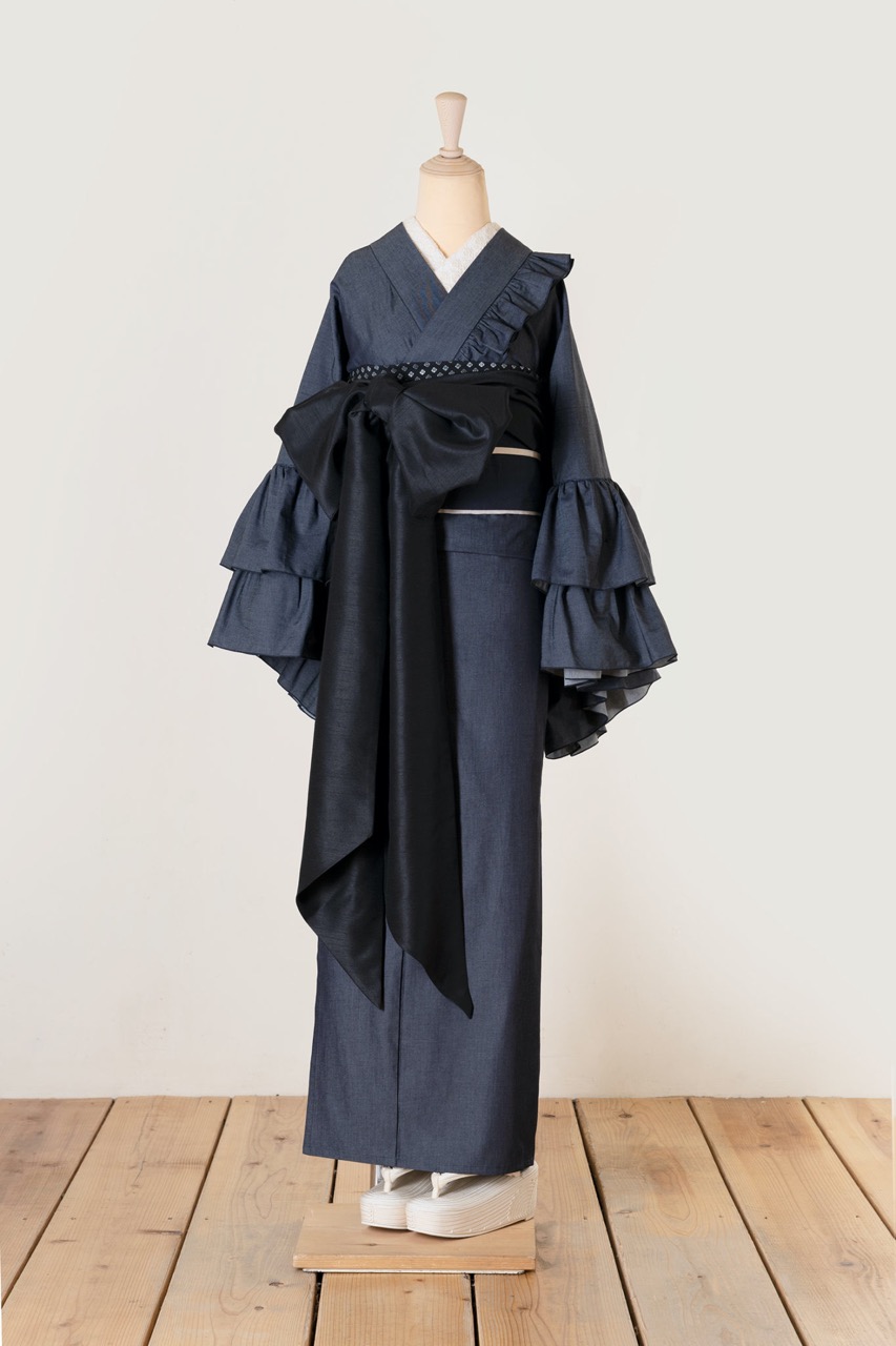 SAK-KMDF20220324 ダブルフリル着物(デニム)